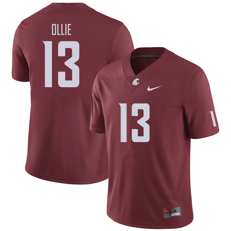 Men #13 Donovan Ollie Washington State Cougars Football Jerseys Sale-Crimson